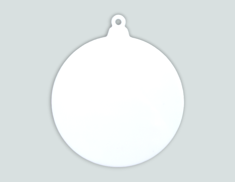 Acrylic White Bauble