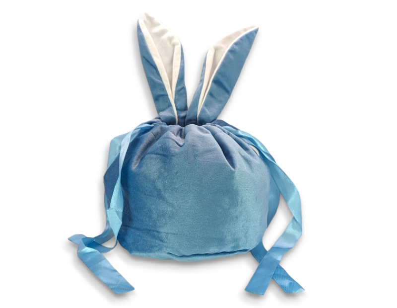 Large Velvet Easter Bunny Pouch Bag