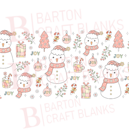Snowman Christmas Wrap UV-DTF