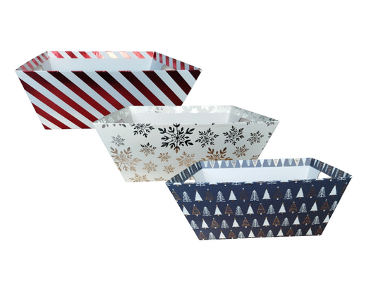 Christmas Foil Printed Hamper Tray