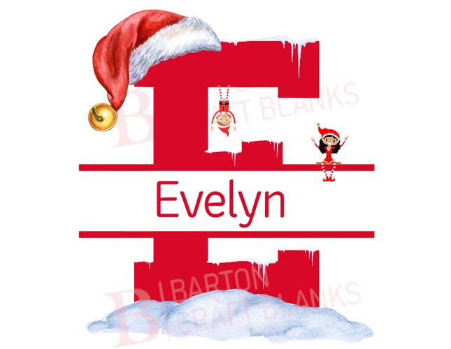 Christmas Letter Name UVDTF