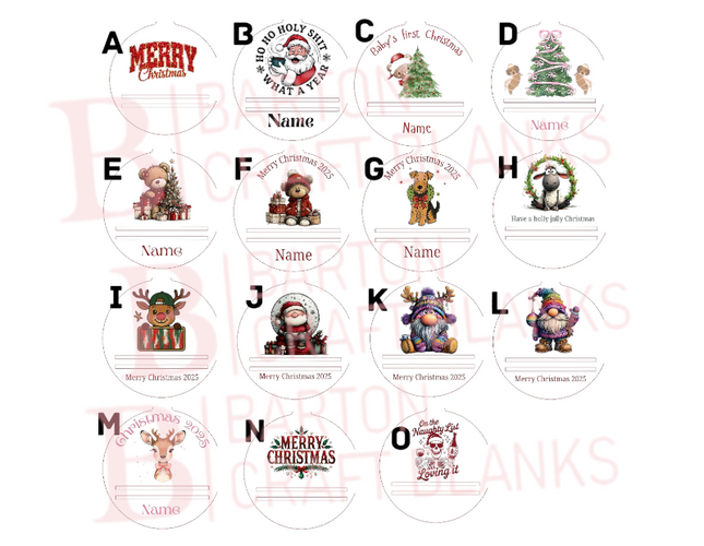 Christmas Bauble Note Holder UVDTF