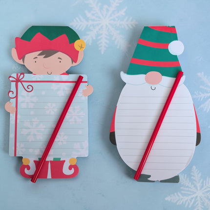 Christmas Note Pad With Pencil