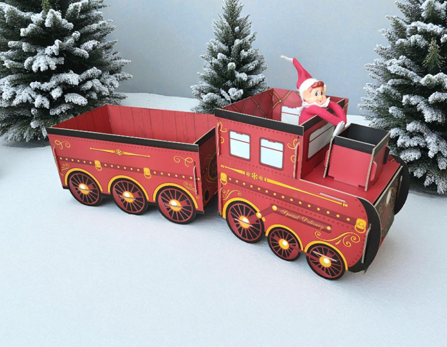 Red Christmas Present Train