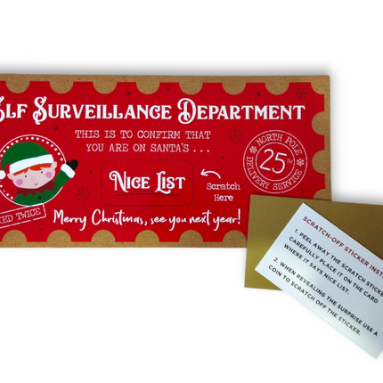 Elf Nice List Scratch & Reveal Report