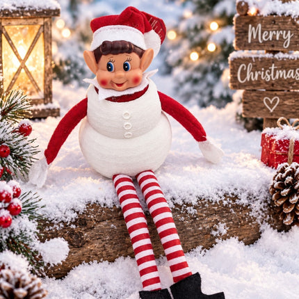 Christmas Elf Arrival Snowman Prop