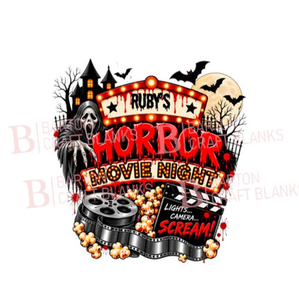 Custom Horror Halloween Popcorn Tub / Cold Cup UVDTF
