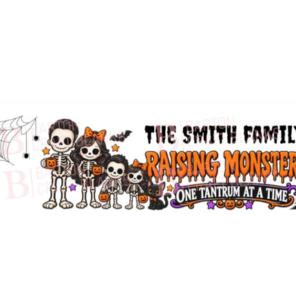 Halloween Street Sign Custom UVDTF Raising Monsters