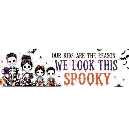 Halloween Street Sign Custom UVDTF Spooky Family
