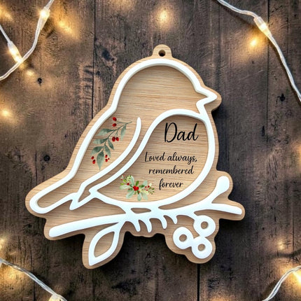 Christmas Robin UVDTF for Bamboo & Acrylic Decoration