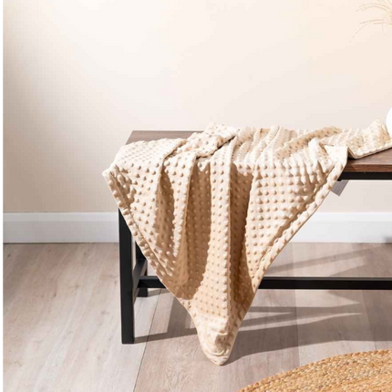 Minky Fleece Blanket Camel