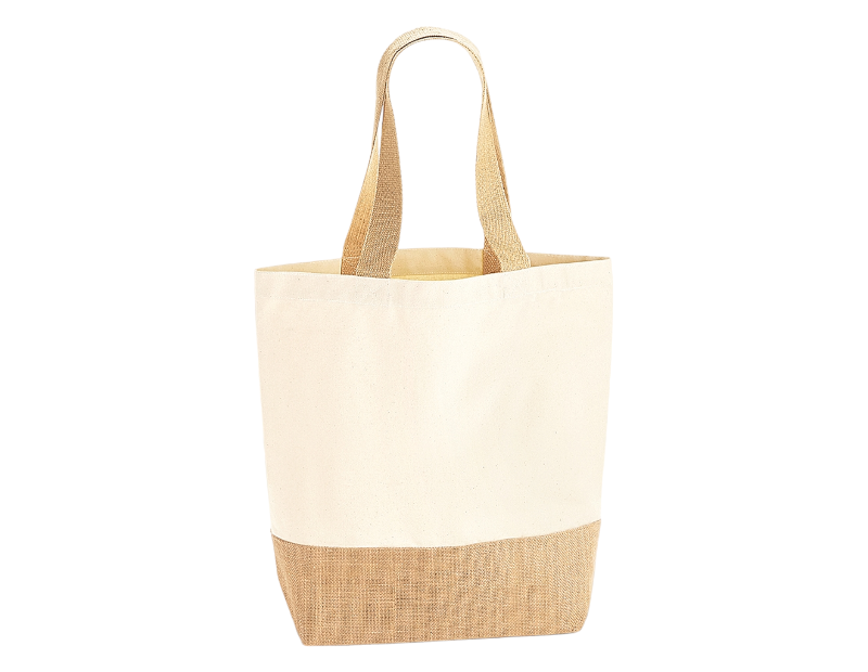 Jute Base Canvas Shopper Bag (W450)