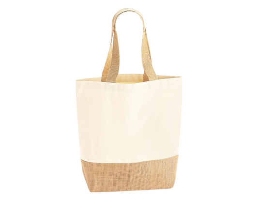 Jute Base Canvas Shopper Bag (W450)