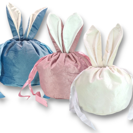 Large Velvet Easter Bunny Pouch Bag