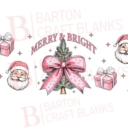 Merry & Bright Christmas Wrap UV-DTF
