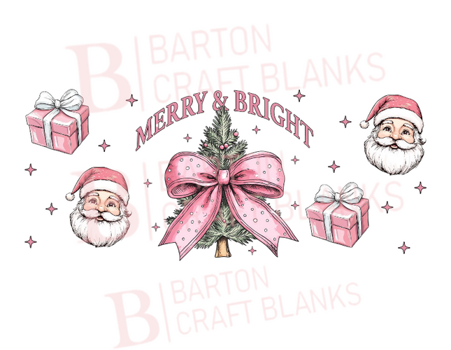 Merry & Bright Christmas Wrap UV-DTF