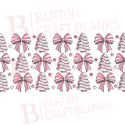 Trees & Bows Christmas Wrap UV-DTF