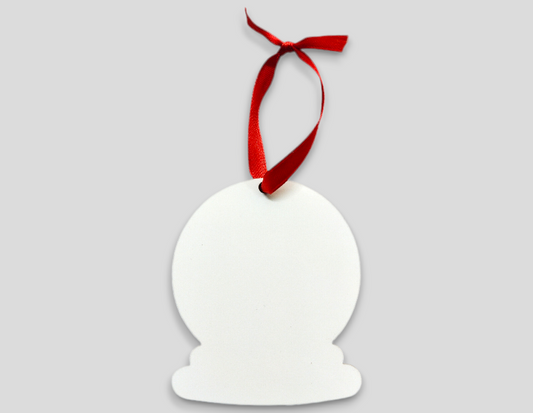 MDF Gloss Snow Globe Bauble