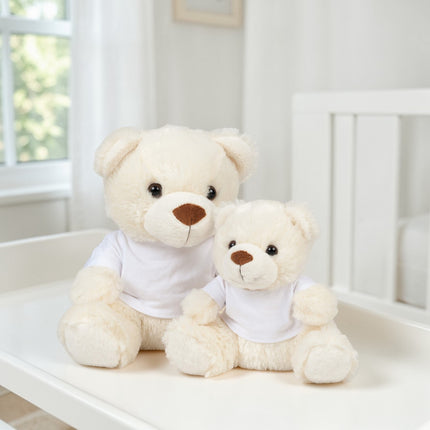 Cream Teddy Bear With Cotton T-Shirt
