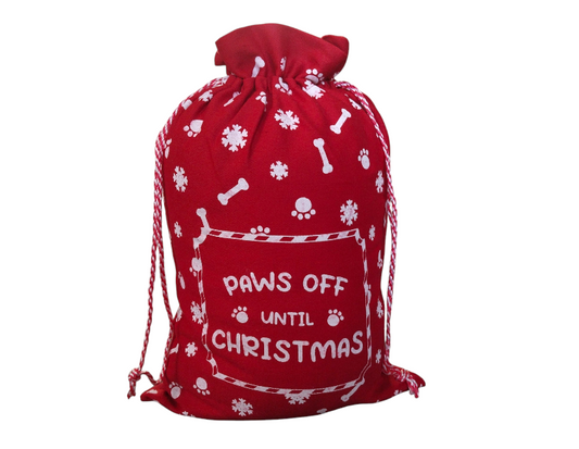 Pet Christmas Santa Sack Paws Off Design