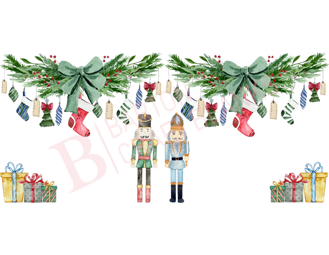 Nutcracker Christmas Wrap UV-DTF