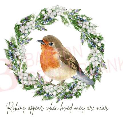 Robins Appear Christmas Wreath UVDTF