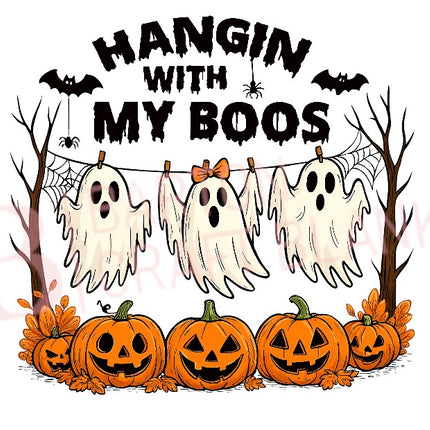 HANGING WITH MY BOOS HALLOWEEN UVDTF