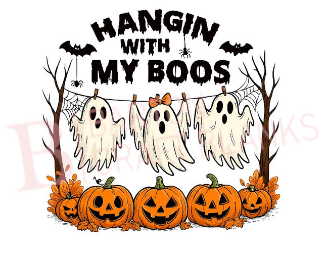 HANGING WITH MY BOOS HALLOWEEN UVDTF