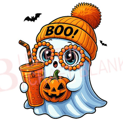 Ghost in Hat Halloween UVDTF