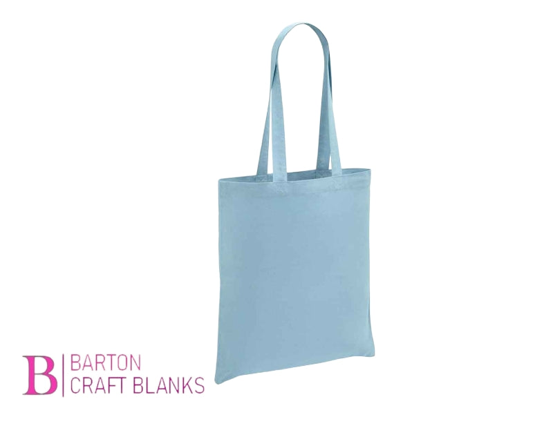 Long handle cotton shopper tote bag