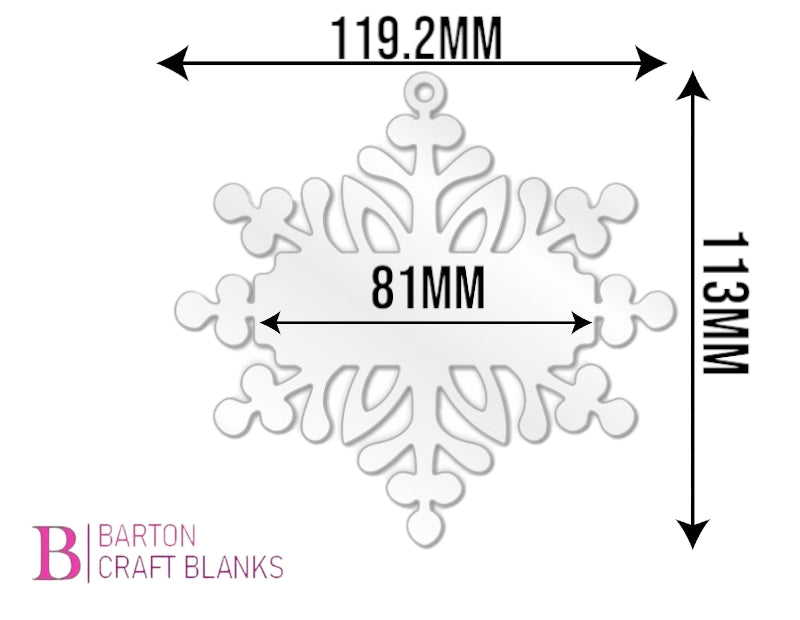 Acrylic Snowflake Bauble Decoration