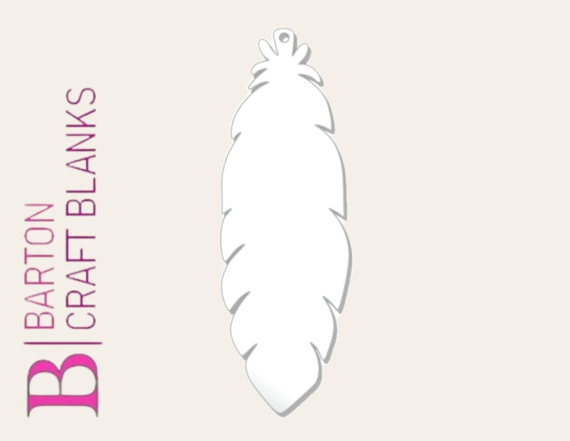 Acrylic Christmas White Feather