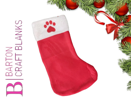 Pet Paw Christmas Stocking