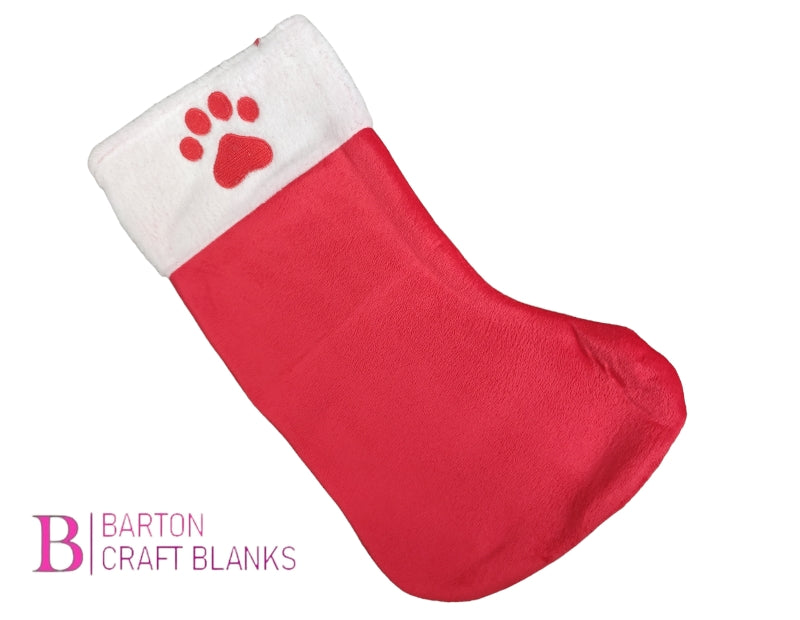 Pet Paw Christmas Stocking