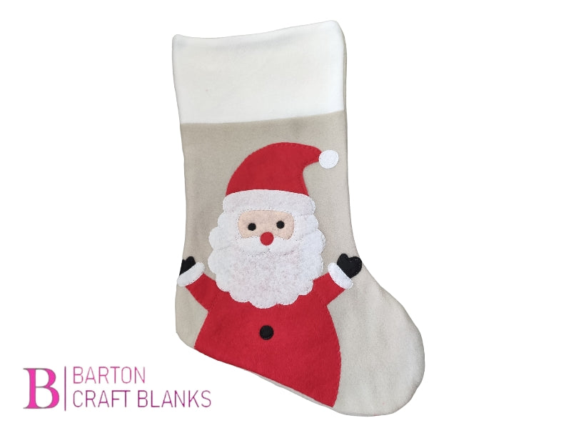 Grey Felt Christmas Stocking