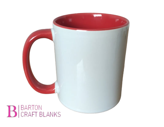 Red Handle & Inner Sublimation Mug