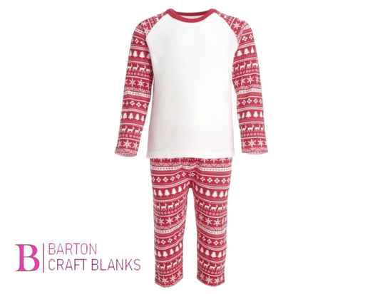 Mens Red & White Christmas Pyjamas