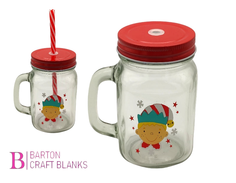 Christmas Mason Jar Cup