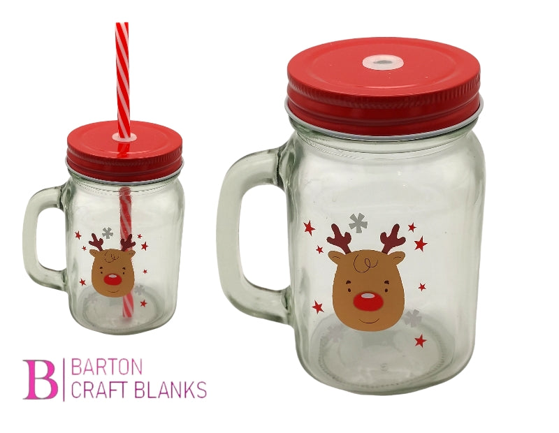 Christmas Mason Jar Cup