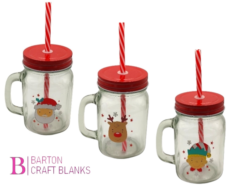 Christmas Mason Jar Cup