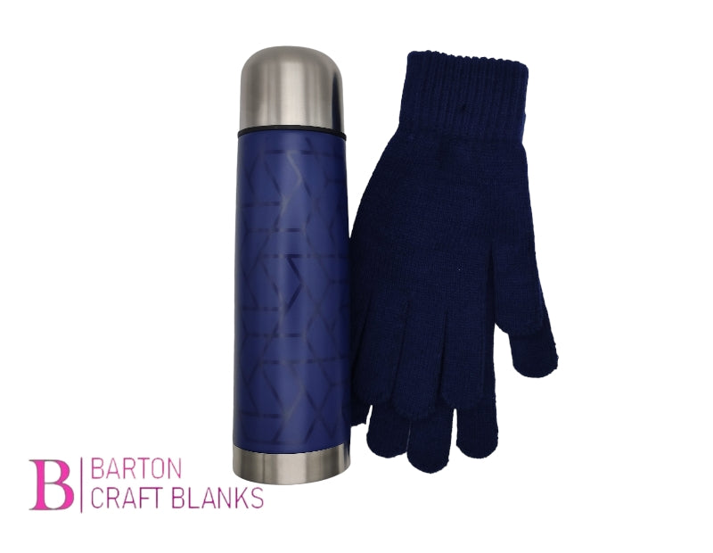 Flask & Gloves Gift Set