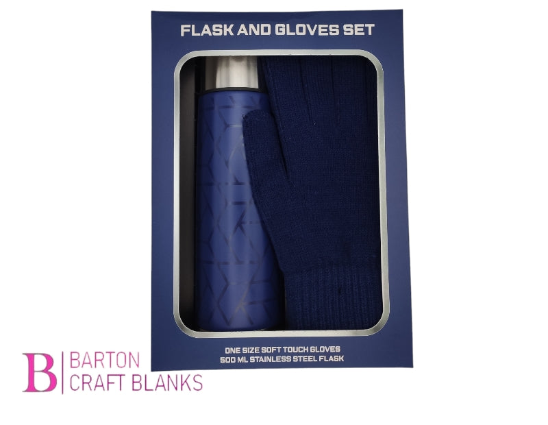 Flask & Gloves Gift Set