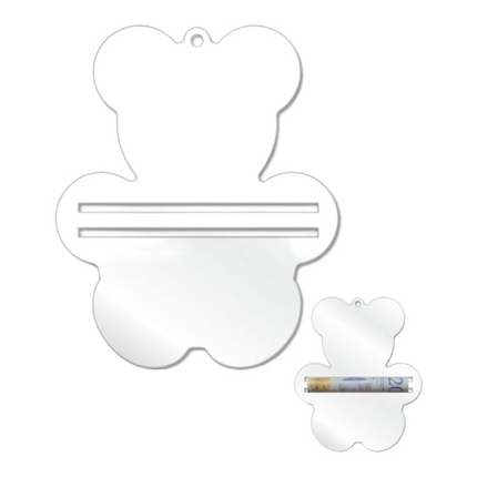 Acrylic Teddy Bear Note Holder