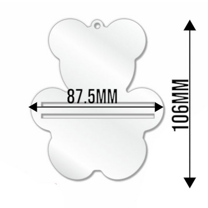 Acrylic Teddy Bear Note Holder