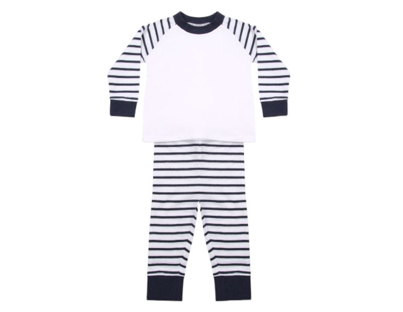 Childrens Sublimation Navy Blue Striped Pyjamas – Barton Craft Blanks Ltd