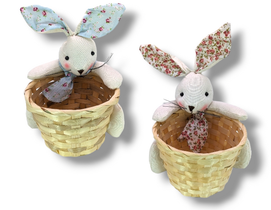 Easter Bunny Wicker Basket