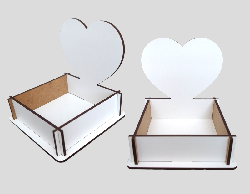 Heart Sublimation MDF Mini Hamper