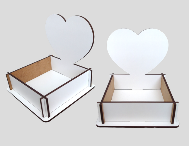 Heart Sublimation MDF Mini Hamper