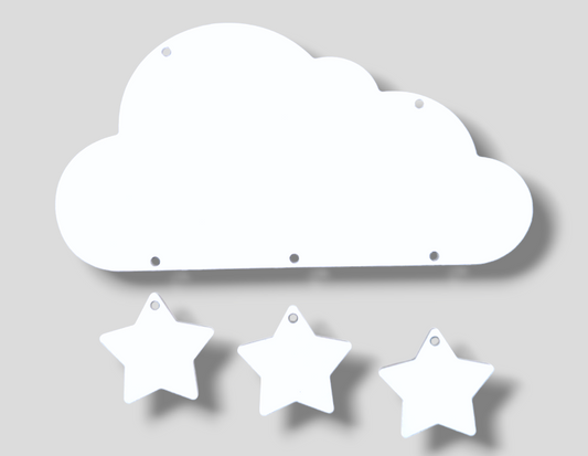 Acrylic Cloud Baby Announcement Plaque