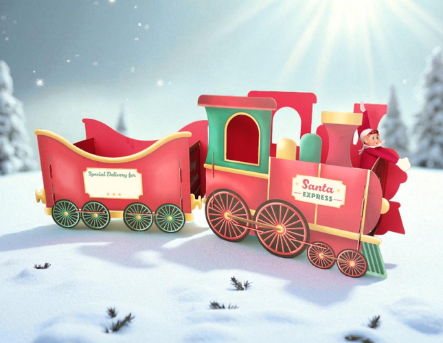 Red Christmas Present Train